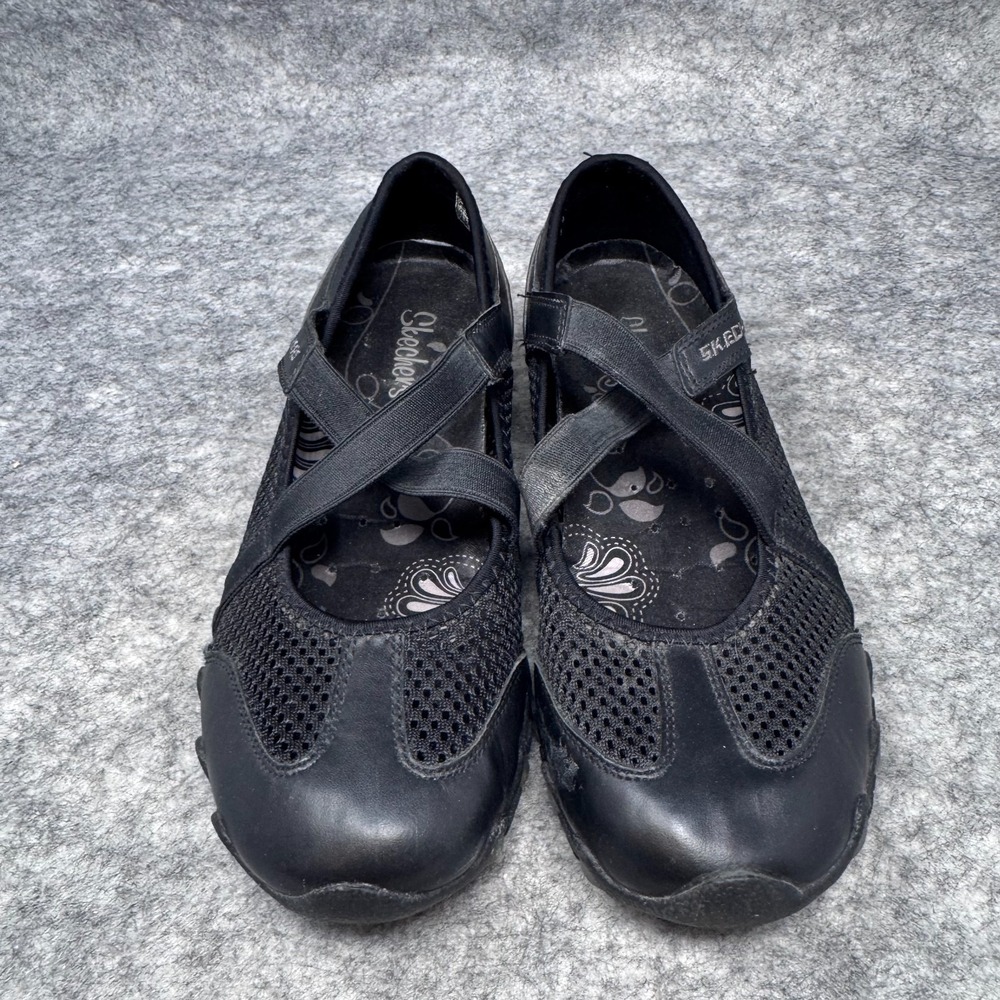 Y2K Skechers Slip-on Shoes Womens Sz 7.5 Mesh Crisscross Mary Jane Sneakers - Picture 6 of 9